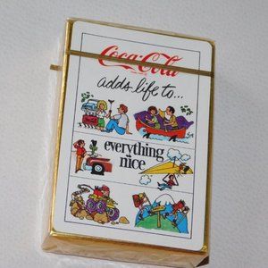 Coca-Cola adds life to everything nice SEALED deck. USA made 1970 era COKE